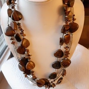 SOLD One of a kind Handmade Tiger eye Necklace